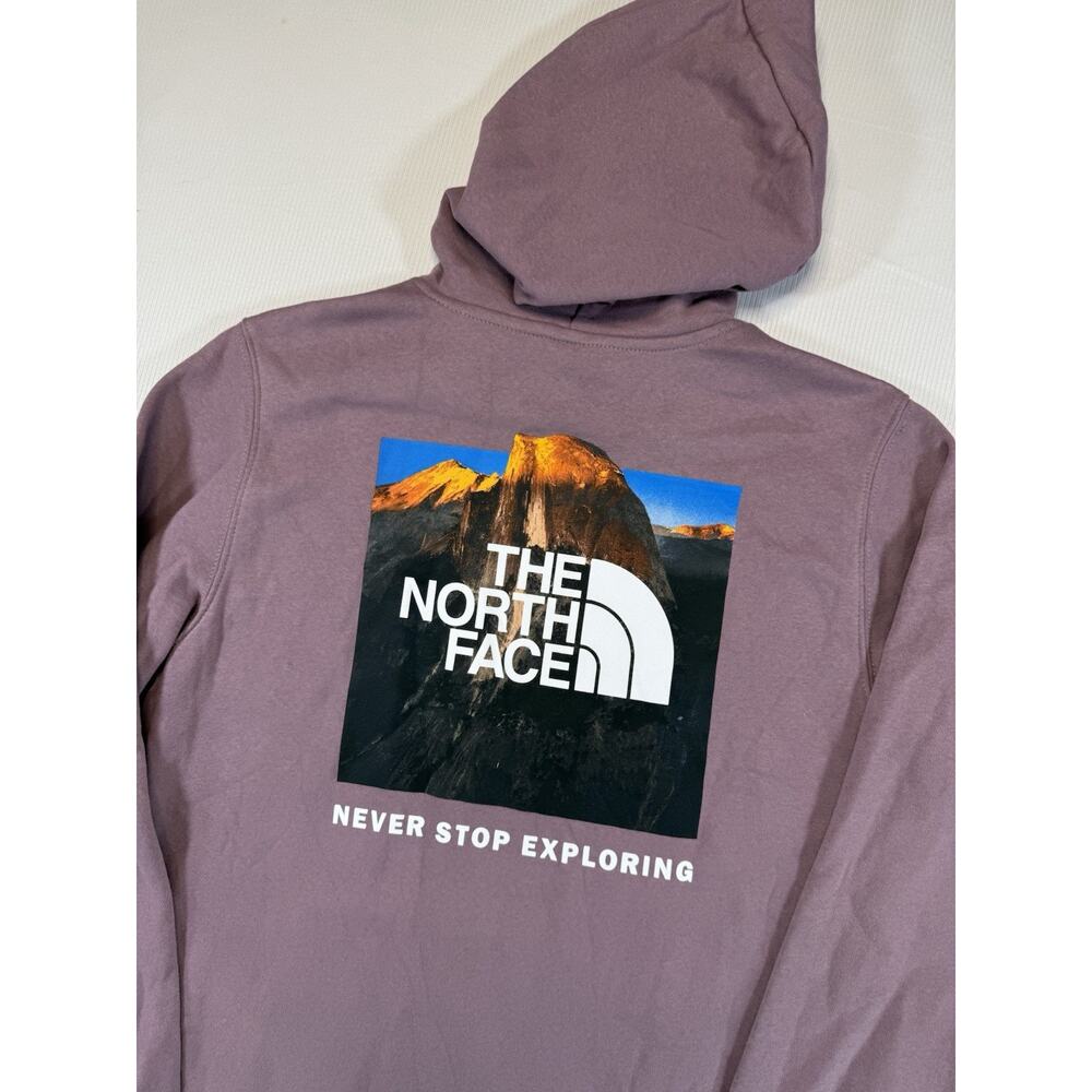 The North Face Men’s Pullover Hoodie Small Mauve Graphic Back Logo - Picture 3 of 8